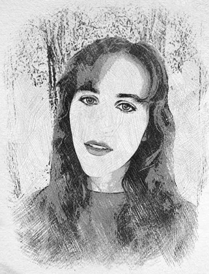 black and white cartoon drawing of me